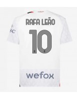 AC Milan Rafael Leao #10 Vieraspaita 2023-24 Lyhythihainen